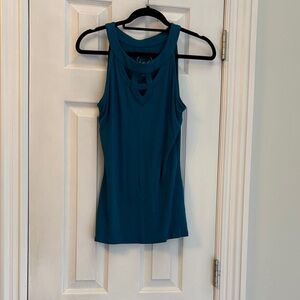 INC International Concepts Teal Cut-Out Tank Top